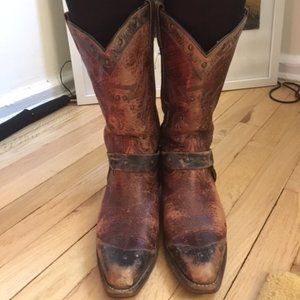 Bed/Stu Burgundy Cowboy Boots